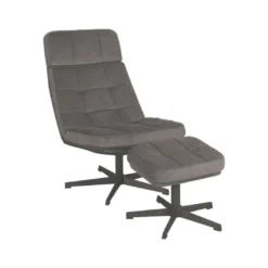 HUUS Draaifauteuil Alvar + Hocker