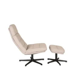 HUUS Draaifauteuil Alvar + Hocker