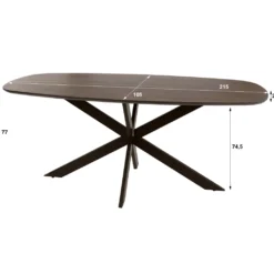 HUUS Eettafel Arthur donkerbruin