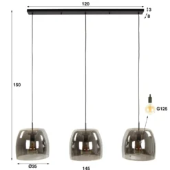 HUUS Hanglamp Juta 3L