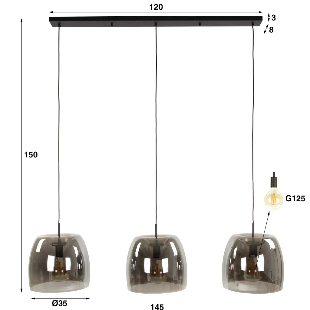 HUUS Hanglamp Juta 3L