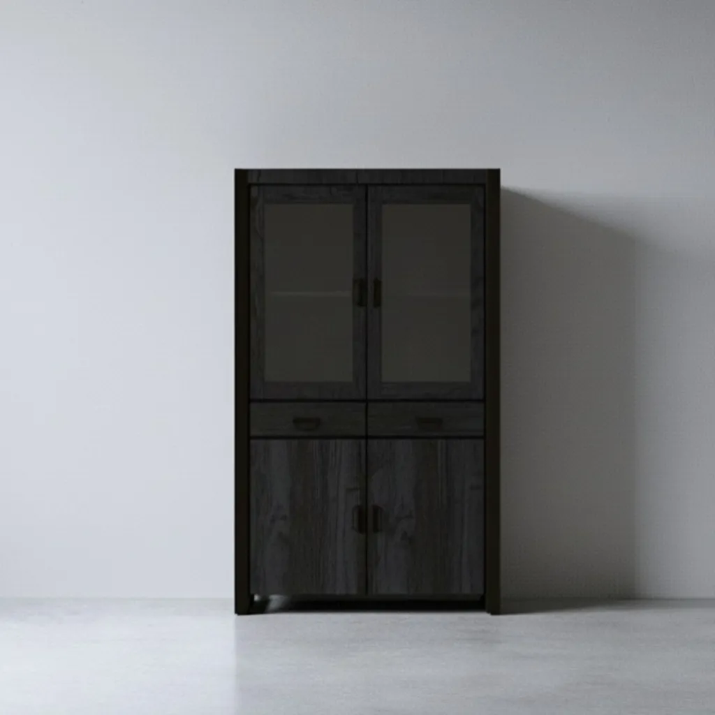 HUUS Kast Britt zwart hoog