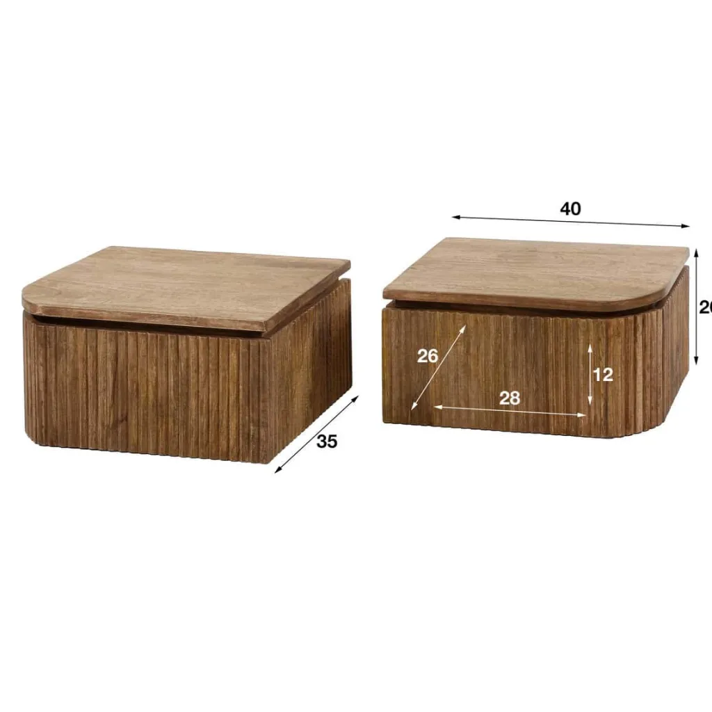 HUUS Nachtkastje Elida – Set van 2