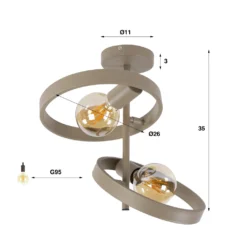 HUUS Plafondlamp Harriet beige