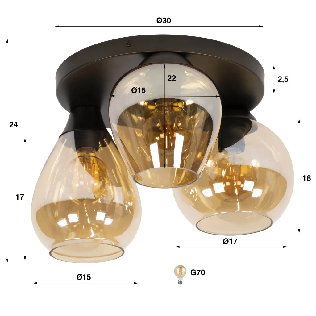 HUUS Plafondlamp Leslie