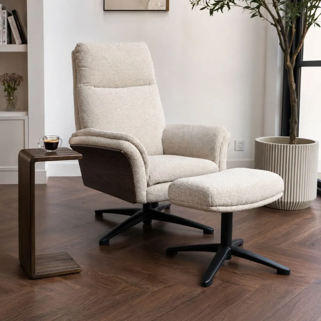 HUUS Relaxfauteuil Zenza + Hocker