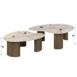 HUUS Salontafelset Carry aperto