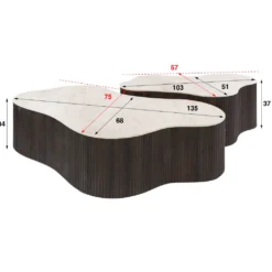 HUUS Salontafelset Carry grande