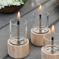 HUUS Tenderflame Candle 70 Naturel bamboo