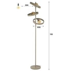 HUUS Vloerlamp Harriet beige